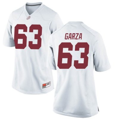 Women's Alabama Crimson Tide #63 Rowdy Garza White Replica NCAA College Football Jersey 2403ASCA1